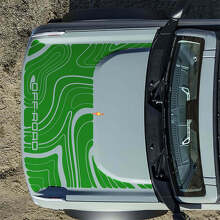 Autocollant Vinyle Graphique Capot Tout-Terrain Topographique 2 pour Musclecar horse 6