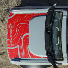 Autocollant Vinyle Graphique Capot Tout-Terrain Topographique 2 pour Musclecar horse 7