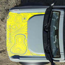 Autocollants Topographiques Hors Route pour Capot Musclecar horse 2 4