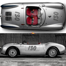 Kit complet Porsche 130 Little Bastard James Dean Kit Autocollants Bandes Latérales PORSCHE 550 2