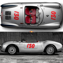 Kit complet Porsche 130 Little Bastard James Dean Kit Autocollants Bandes Latérales PORSCHE 550 3