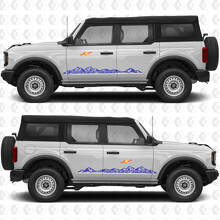 4x4 Hors Route Montagne Portes Latérales Graphiques Autocollant Vinyle compatible avec Ford Bronco 2