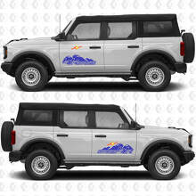Autocollants graphiques 4x4 tout-terrain pour portes latérales Ford Bronco 2