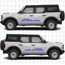 2x 4x4 Autocollants Décoratifs de Porte Latérale Tout-Terrain pour Ford Bronco Black Diamond 3