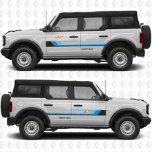 Autocollants Vinyle Classic Retro Racing Stripes Portes pour Ford Bronco Heritage 3