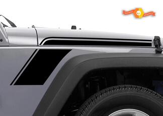 Jeep Wrangler Vinyl Graphics Stripes Bed Side Stickers Aperçu 2007-2015 2