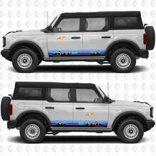 Autocollant Vinyle Graphique Rayures Montagnes Coucher de Soleil Rétro Portes Latérales pour Musclecar horse 2