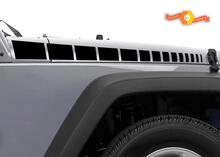 2007-2015 Jeep Wrangler Side Spear Strobe Vinyl Graphic Stripe Package autocollants autocollants 2