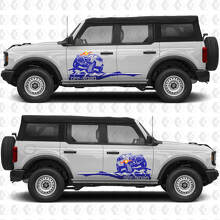 Autocollant en vinyle graphique de portes latérales Rock Crawler Mountains 3 pour Ford Bronco 2