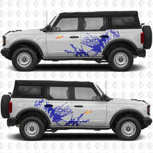 Kit d'autocollants latéraux en vinyle 4x4 tout-terrain contre les éclaboussures de boue pour musclecar horse_2