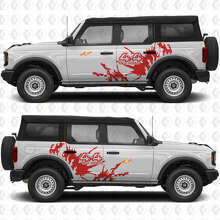 Kit d'autocollants latéraux en vinyle 4x4 tout-terrain contre les éclaboussures de boue pour musclecar horse_3