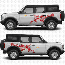 Décalcomanie Vinyle Latérale Splash Military Star pour Musclecar horse 3