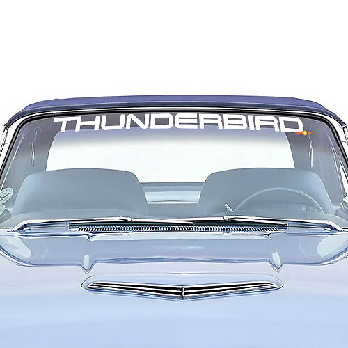 Autocollant vinyle graphique de pare-brise Thunderbird compatible avec Musclecar Thunderbird