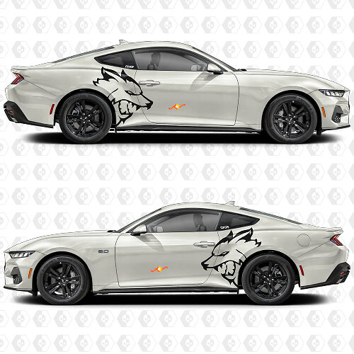 Kit d'autocollants latéraux en vinyle Coyote pour Musclecar Musclecarmodel