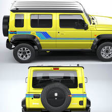 Kit de décalcomanies vinyle rétro Heritage latéral et arrière pour Suzuki Jimny XL_2