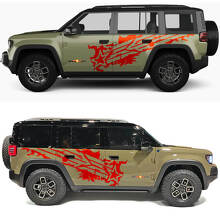Autocollant vinyle Military Star Splash Side Doors pour Jeep Recon 3