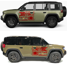 Autocollant en vinyle pour portières latérales drapeau américain Dont Tread On Me pour Jeep Recon 2