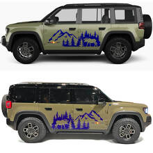 Autocollant en vinyle Moose Forest et Mountains Pines pour portes latérales Jeep Recon 2