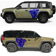 Autocollant en vinyle portes latérales Wolf Splash pour Jeep Recon 2