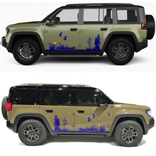 Autocollant en vinyle de portes latérales « Duck Hunting Forest » pour Jeep Recon 2