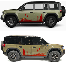 Autocollant en vinyle de portes latérales « Duck Hunting Forest » pour Jeep Recon 3
