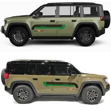 Autocollant en vinyle bandes rétro sport portes latérales pour Jeep Recon 3