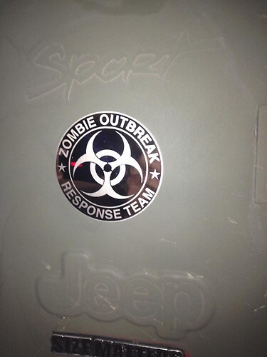 Autocollant en vinyle de garde-boue Biocide de l'équipe d'intervention contre les zombies pour Jeep Wrangler