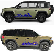 Autocollant en vinyle Silhouette de montagnes Rubicon X Portes latérales 2 pour Jeep Recon 2