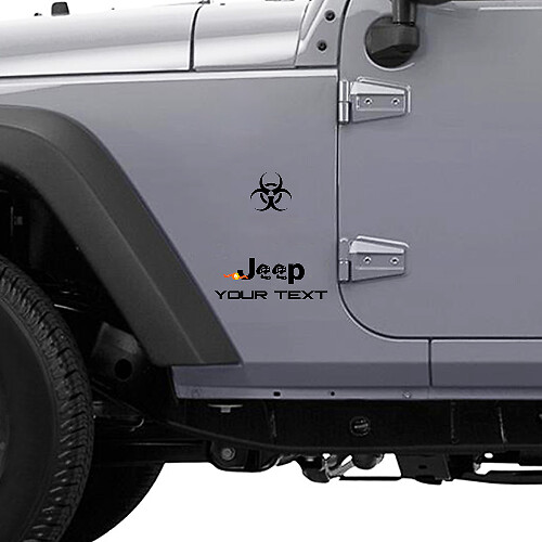 Autocollant Vinyle Logo Réponse à une Épidémie de Zombies pour Jeep Wrangler Rubicon
