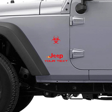 Autocollant Vinyle Logo Réponse à une Épidémie de Zombies pour Jeep Wrangler Rubicon_3