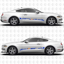 Autocollant vinyle à bandes aérodynamiques sur porte latérale V8 5,2L suralimenté pour Ford Mustang 2014-2024_3