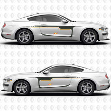 Autocollant Vinyle Décoratif Rayures Classiques Porte Latérale pour Ford Mustang 2014-2023_2