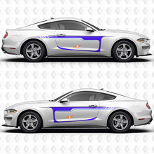 Autocollant Vinyle Décoratif Rayures Classiques Porte Latérale pour Ford Mustang 2014-2023_3
