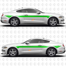S550 EcoBoost Premium Bandes Parallèles Doubles Portes Latérales Autocollants Vinyle pour Musclecar Musclecarmodel 3