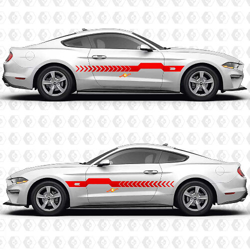 Autocollant en vinyle bande centrale pour portes latérales pour Musclecar Musclecarmodel