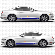 Autocollant en vinyle graphique de bandes de course triples spéciales de Californie pour porte latérale de Musclecar Musclecarmodel 2