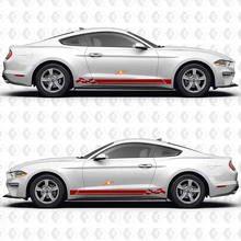 Autocollant en vinyle graphique de bandes de course triples spéciales de Californie pour porte latérale de Musclecar Musclecarmodel 3