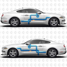 Autocollant vinyle bandes latérales style ancien pour muscle car Musclecar model 2
