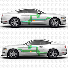 Autocollant vinyle bandes latérales style ancien pour muscle car Musclecar model 3