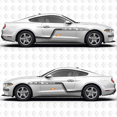 Kit de décalcomanie vinyle latérale à rayures inspiration piste GT500 pour Musclecar Musclecarmodel GT500_1