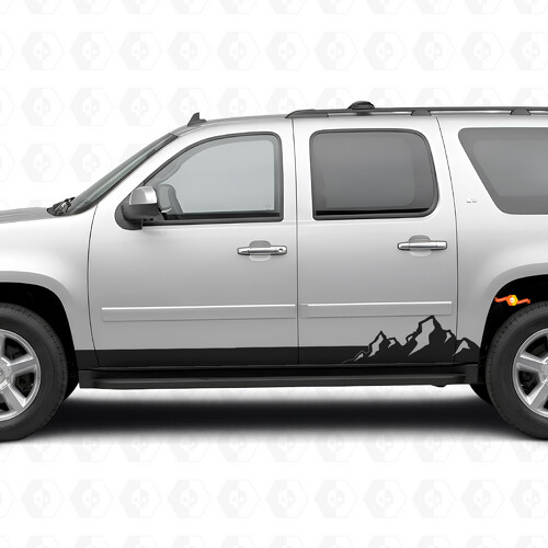 Bandes Vinyles Montagne pour Portière & Bas de Caisse pour Chevrolet Suburban GMT900 2007-2014