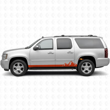 Bandes Vinyles Montagne pour Portière & Bas de Caisse pour Chevrolet Suburban GMT900 2007-2014_4
