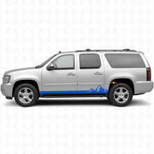Bandes Vinyles Montagne pour Portière & Bas de Caisse pour Chevrolet Suburban GMT900 2007-2014_5