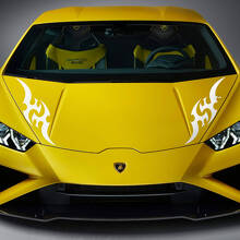 Autocollants en vinyle avec graphismes tribaux pour capot pour Lamborghini Huracan Evo 2