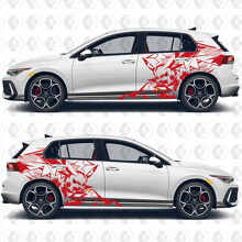 Kit d'autocollants vinyle arrière Pikachu Éclair pour Volkswagen Golf_2