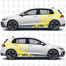 Kit d'autocollants vinyle arrière Pikachu Éclair pour Volkswagen Golf_3