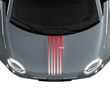 Autocollant Dégradé Rayures Personnalisé Capot Graphics pour Fiat 500 3