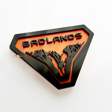 Badge d’aile Mountains Badlands Badge de hayon Emblème 3D 2