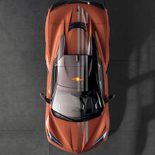Kit d'autocollants en vinyle bandes supérieures drapeau US pour Chevrolet Corvette C8_2