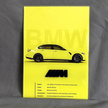 Panneau artistique mural de garage en acrylique brillant BMW M3 G80 3